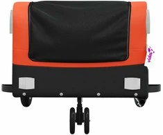 Dviračio priekaba, juodos ir oranžinės spalvos, 30kg, geležis