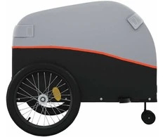 Dviračio priekaba, juodos ir oranžinės spalvos, 45kg, geležis