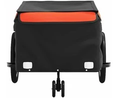 Dviračio priekaba, juodos ir oranžinės spalvos, 45kg, geležis