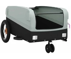 Dviračio priekaba, juodos ir pilkos spalvos, 30kg, geležis