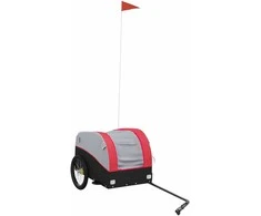 Dviračio priekaba, juodos ir raudonos spalvos, 30kg, geležis
