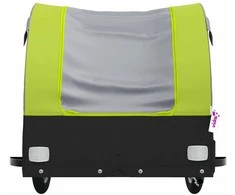 Dviračio priekaba, juodos ir žalios spalvos, 30kg, geležis