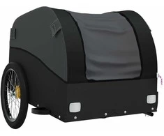 Dviračio priekaba, juodos spalvos, 30kg, geležis
