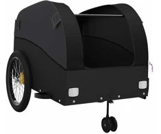 Dviračio priekaba, juodos spalvos, 45kg, geležis