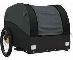 Dviračio priekaba, juodos spalvos, 45kg, geležis