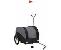 Dviračio priekaba, juodos spalvos, 45kg, geležis