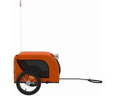 Dviračio priekaba augintiniams, oranžinė/juoda, audinys/geležis