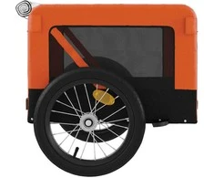 Dviračio priekaba augintiniams, oranžinė/juoda, audinys/geležis