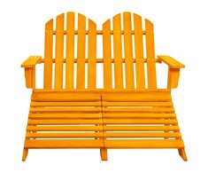 Dvivietė sodo Adirondack kėdė ir otomanė, oranžinė, eglė