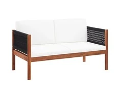 Dvivietė sodo sofa, akacijos medienos masyvas