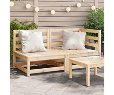 Dvivietė sodo sofa, pušies medienos masyvas
