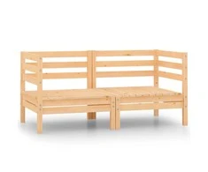 Dvivietė sodo sofa, pušies medienos masyvas