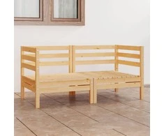 Dvivietė sodo sofa, pušies medienos masyvas