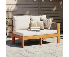 Dvivietė sodo sofa su 1 porankiu, akacijos medienos masyvas