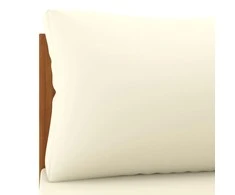 Dvivietė sodo sofa su kreminėmis pagalvėlėmis, akacijos masyvas