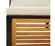 Dvivietė sodo sofa su pagalvėlėmis, akacijos medienos masyvas
