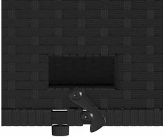Dvivietė sodo sofa su pagalvėlėmis, juodos spalvos, poliratanas