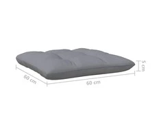 Dvivietė sodo sofa su pilkomis pagalvėlėmis, pušies masyvas