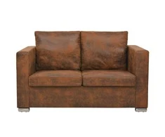 Dvivietė sofa, 137x73x82cm, dirbtinė zomšos oda