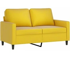 Dvivietė sofa, geltonos spalvos, 120cm, aksomas