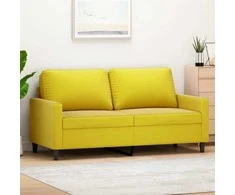 Dvivietė sofa, geltonos spalvos, 140cm, aksomas