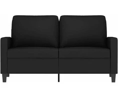 Dvivietė sofa, juodos spalvos, 120cm, aksomas