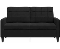 Dvivietė sofa, juodos spalvos, 120cm, aksomas