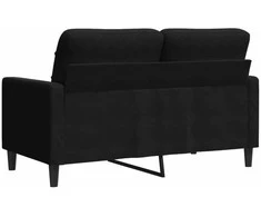 Dvivietė sofa, juodos spalvos, 120cm, aksomas