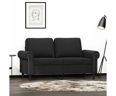 Dvivietė sofa, juodos spalvos, 120cm, aksomas