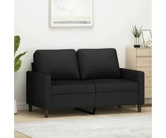 Dvivietė sofa, juodos spalvos, 120cm, aksomas