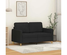 Dvivietė sofa, juodos spalvos, 120cm, audinys