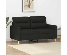 Dvivietė sofa, juodos spalvos, 120cm, audinys