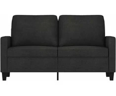 Dvivietė sofa, juodos spalvos, 120cm, audinys