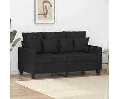Dvivietė sofa, juodos spalvos, 120cm, audinys