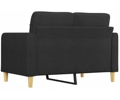 Dvivietė sofa, juodos spalvos, 120cm, audinys