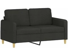 Dvivietė sofa, juodos spalvos, 120cm, audinys