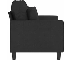 Dvivietė sofa, juodos spalvos, 120cm, audinys