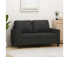 Dvivietė sofa, juodos spalvos, 120cm, audinys