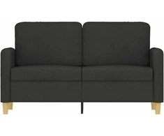 Dvivietė sofa, juodos spalvos, 120cm, audinys