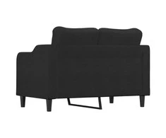 Dvivietė sofa, juodos spalvos, 120cm, audinys