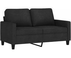 Dvivietė sofa, juodos spalvos, 120cm, audinys