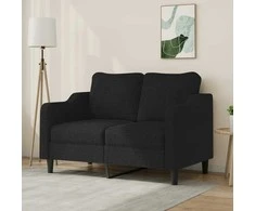 Dvivietė sofa, juodos spalvos, 120cm, audinys