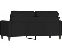 Dvivietė sofa, juodos spalvos, 140cm, aksomas
