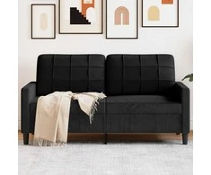 Dvivietė sofa, juodos spalvos, 140cm, aksomas