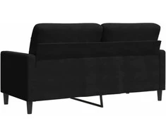 Dvivietė sofa, juodos spalvos, 140cm, aksomas