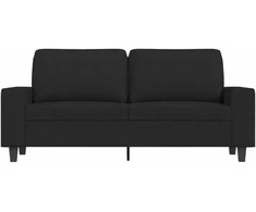 Dvivietė sofa, juodos spalvos, 140cm, audinys