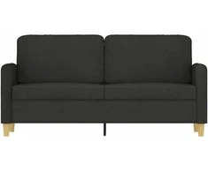 Dvivietė sofa, juodos spalvos, 140cm, audinys