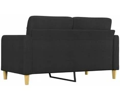 Dvivietė sofa, juodos spalvos, 140cm, audinys