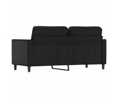 Dvivietė sofa, juodos spalvos, 140cm, dirbtinė oda