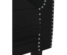 Dvivietė sofa, juodos spalvos, aksomas